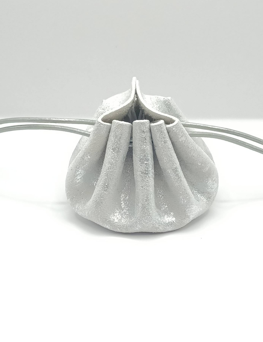 Petite bourse Blanc nuancé argent