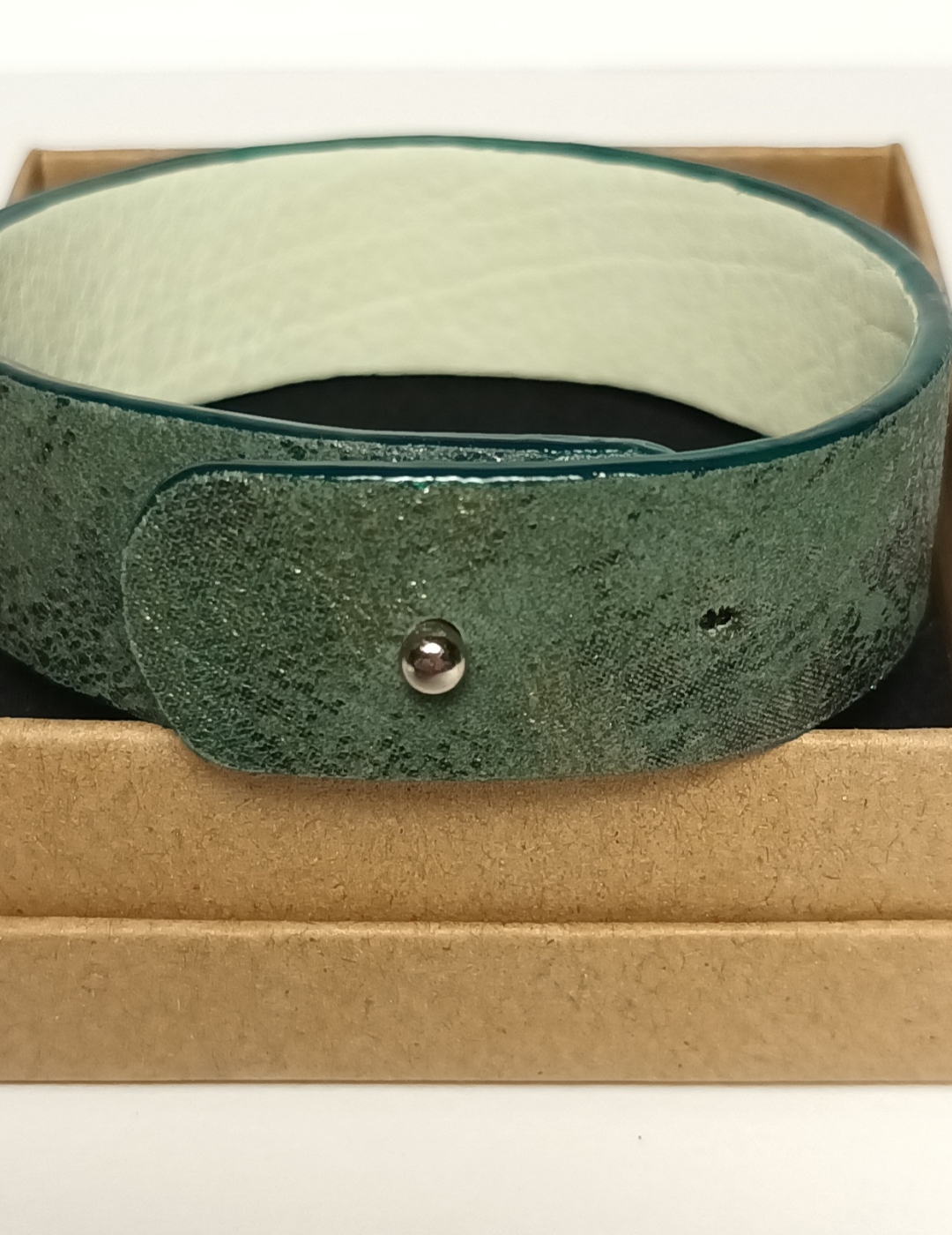 Bracelet vert forêt brillant