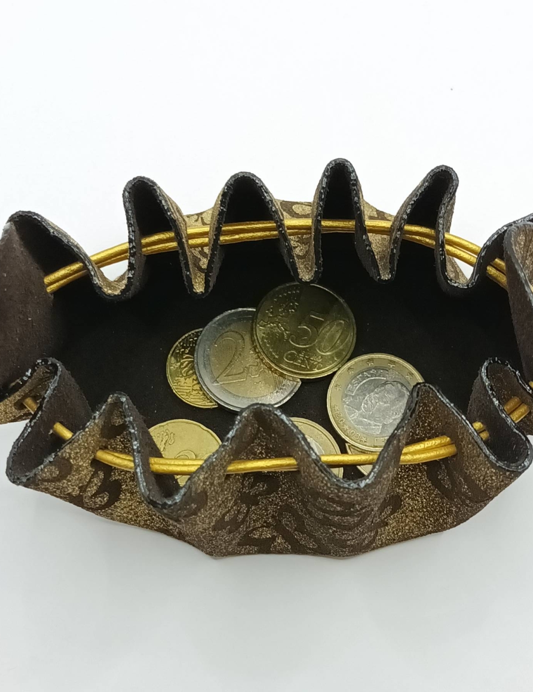 Grande bourse Doré Motif papillons