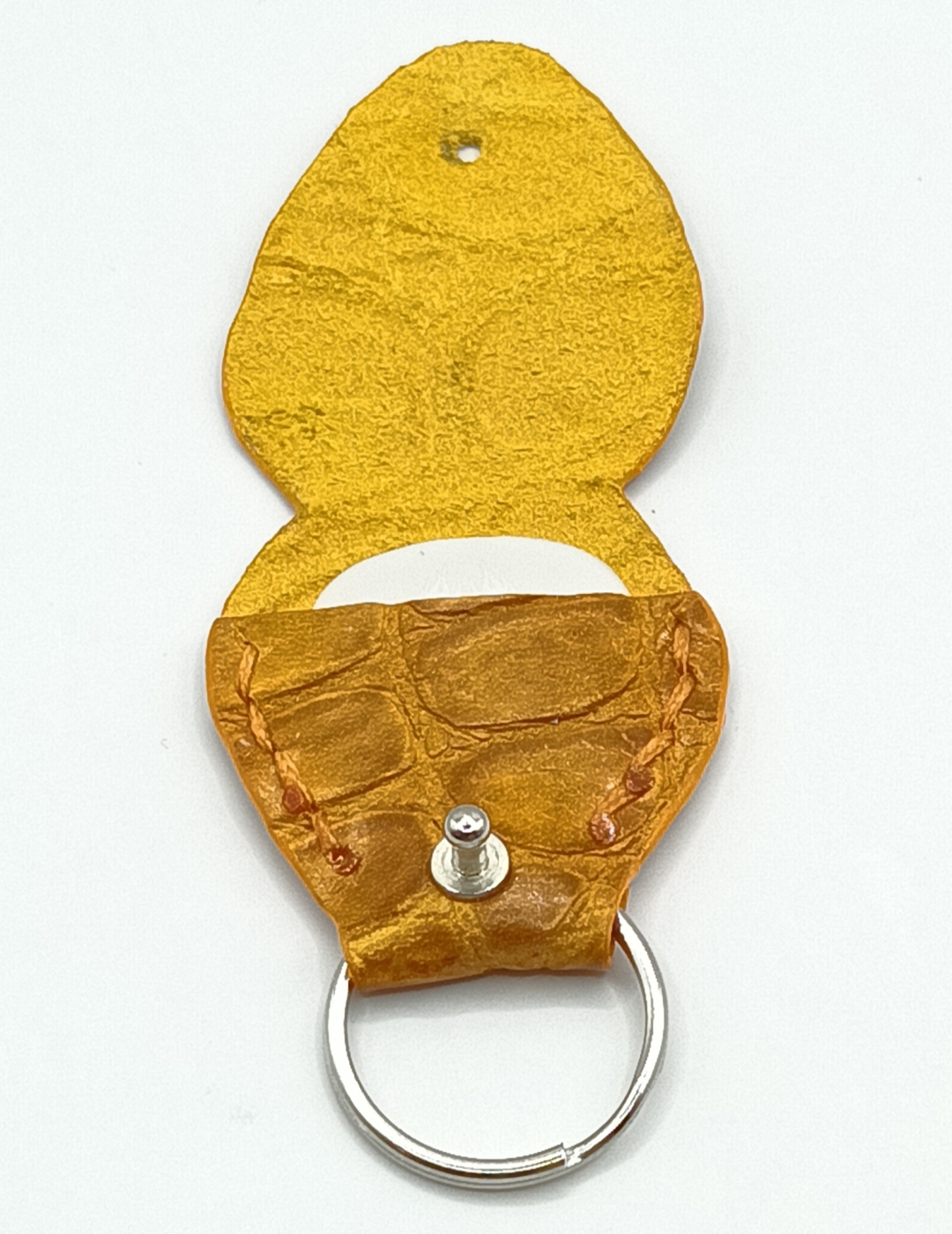 Étui à médiator Orange imitation crocodile