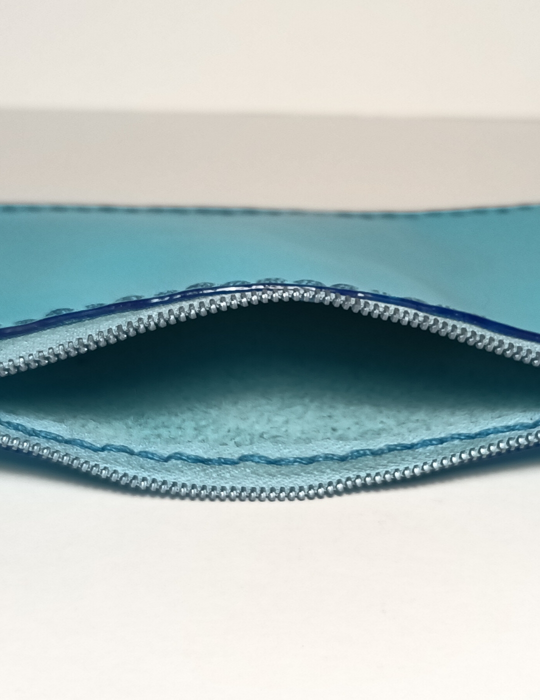 Porte-monnaie leu turquoise et bleu clair