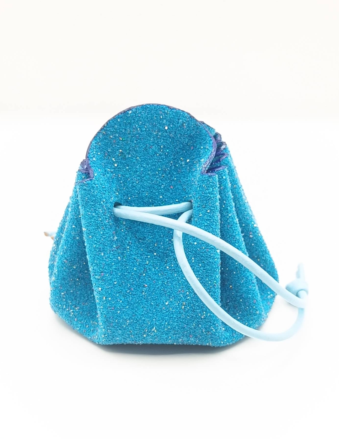 Petite bourse Bleu turquoise Perlé