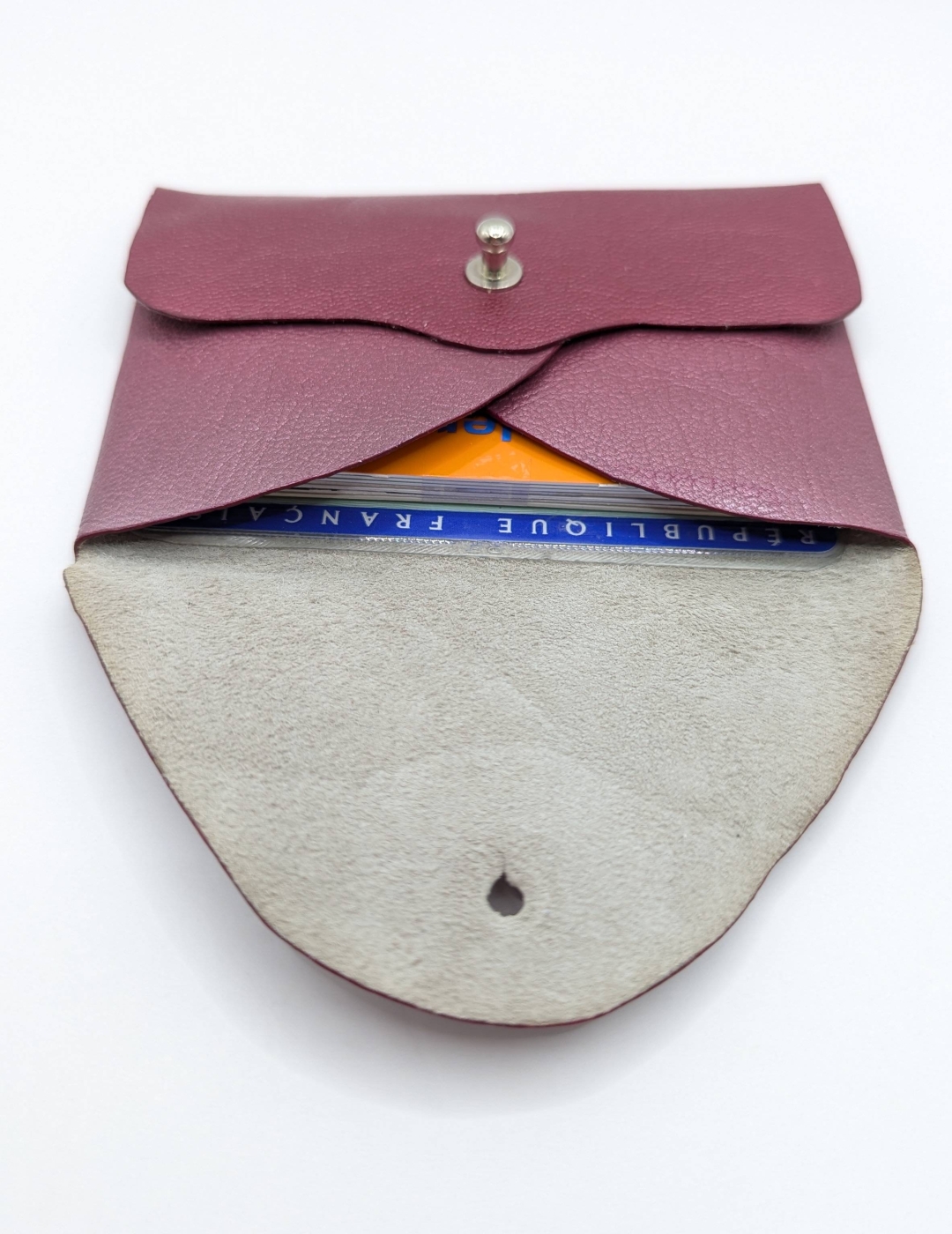 Porte-cartes Rose métallisé