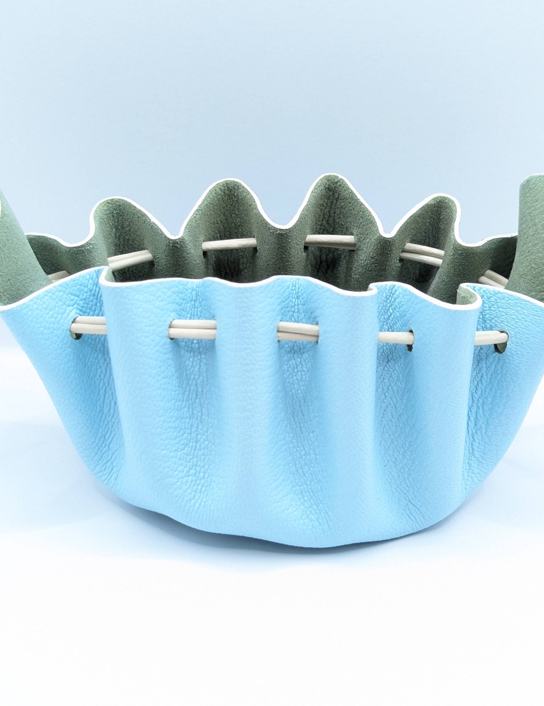 Grande bourse Bleu clair Grainé