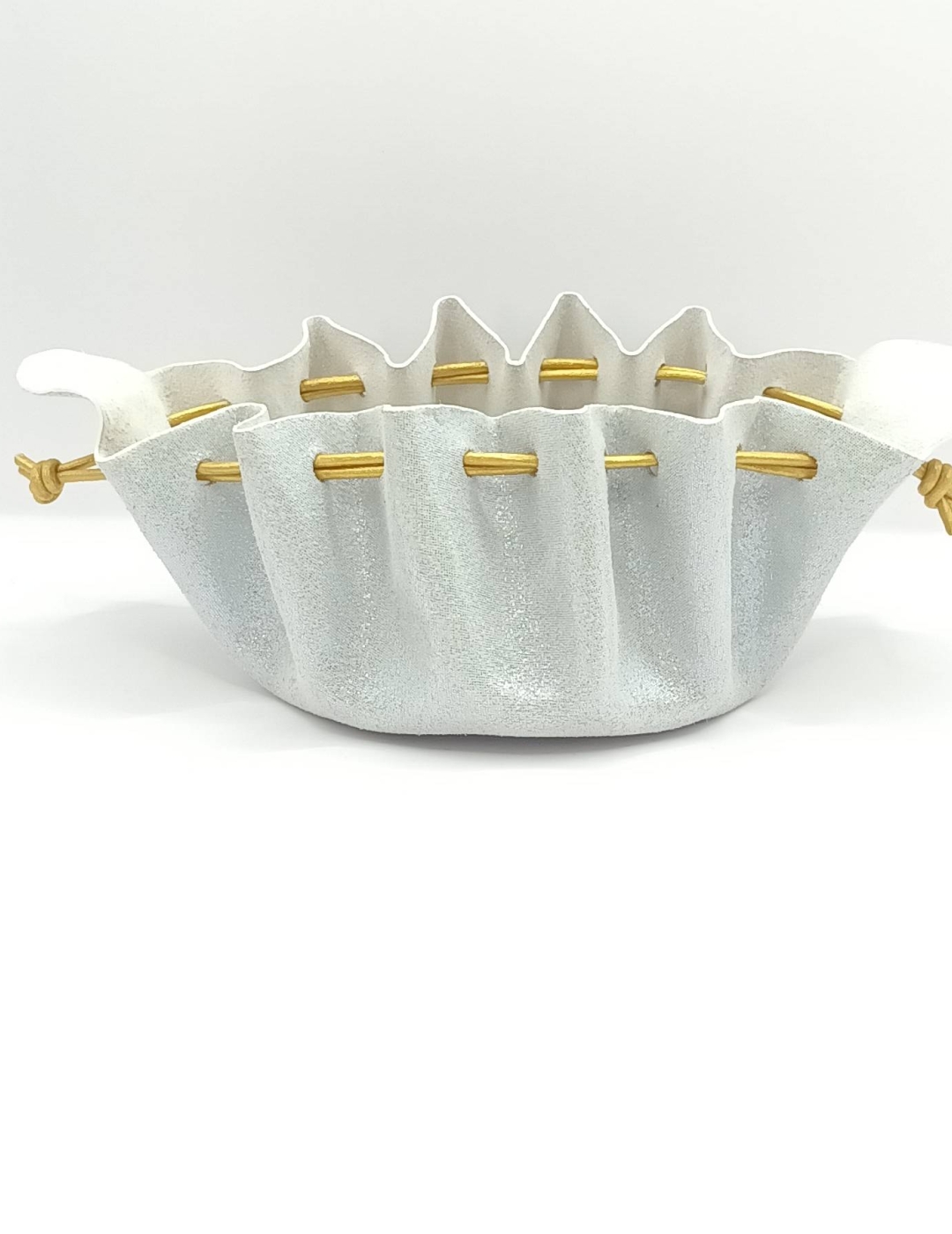 Grande bourse Blanc argenté Pailleté