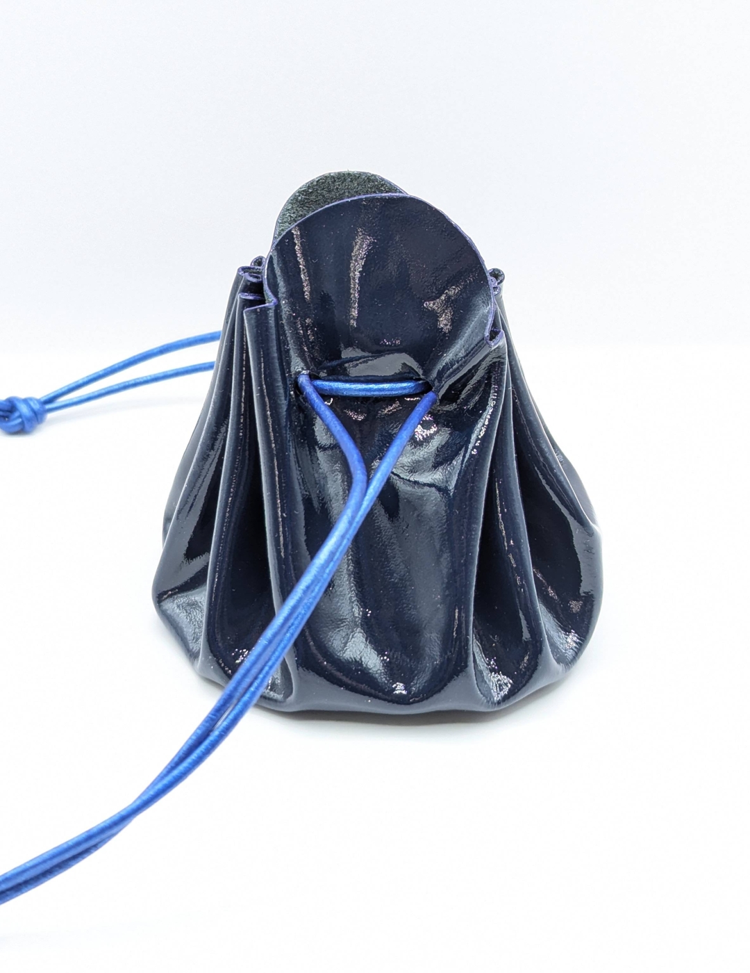 Grande bourse Bleu foncé Vernis