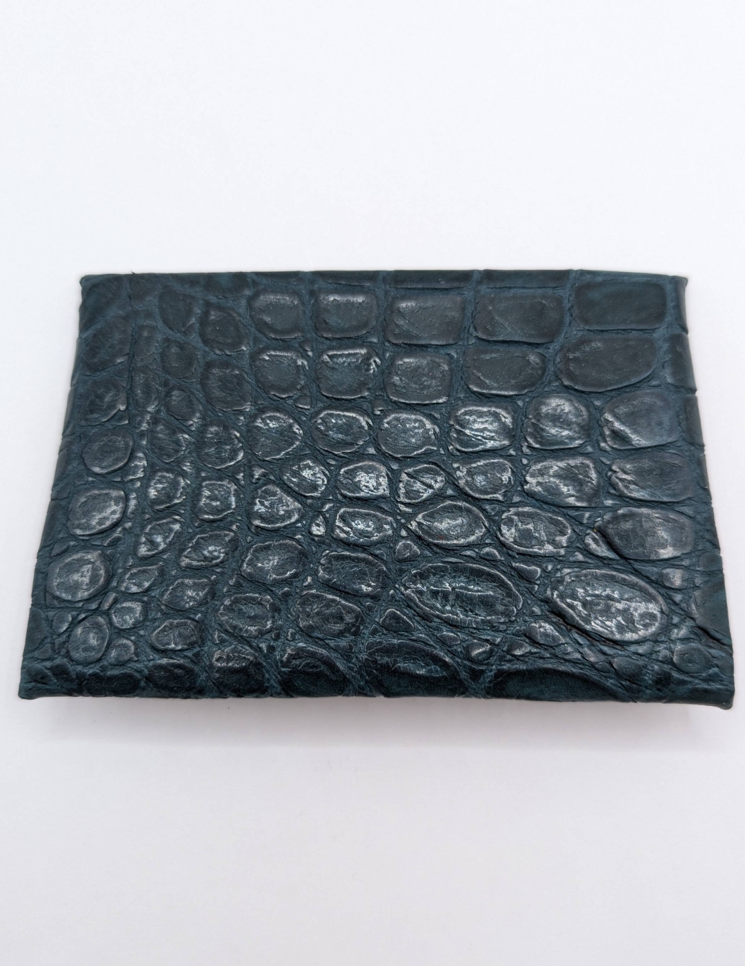 Porte-cartes Vert foncé imitation crocodile