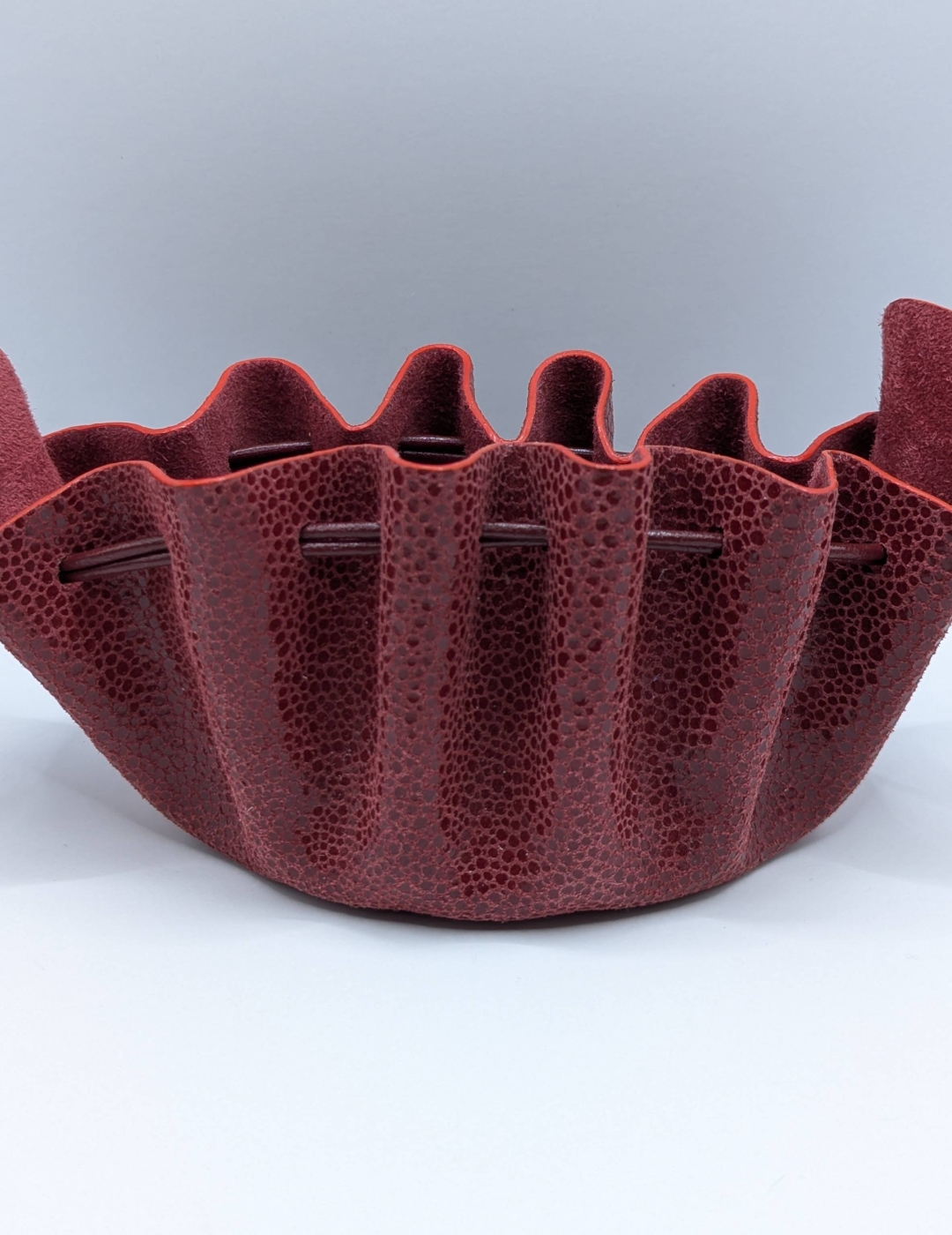 Grande bourse Rouge bordeaux Imitation galuchat