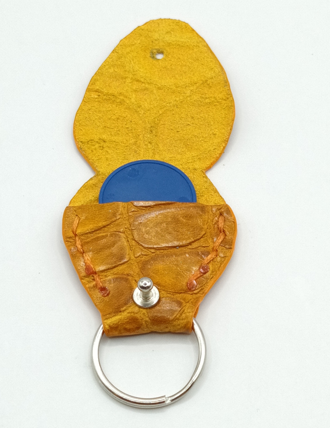 Étui à médiator Orange imitation crocodile