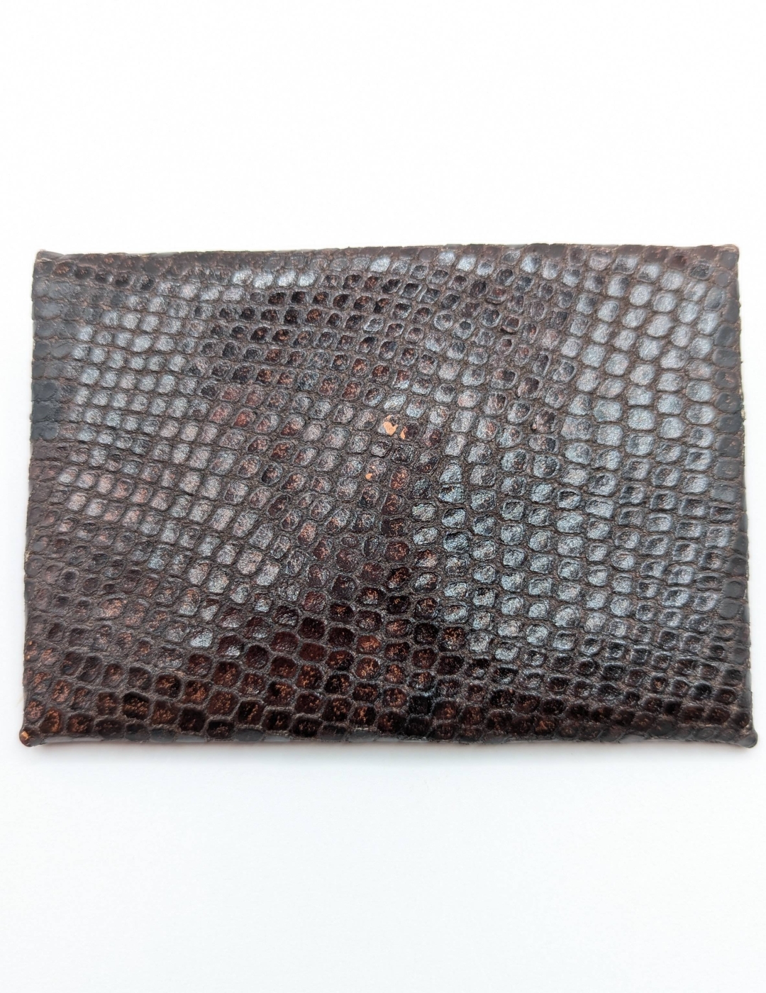 Porte-cartes Bordeaux très foncé imitation serpent