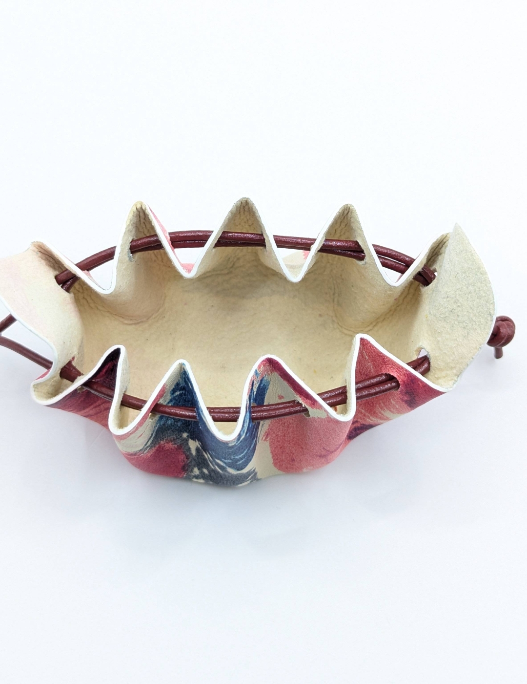 Petite bourse Crème A grosses fleurs