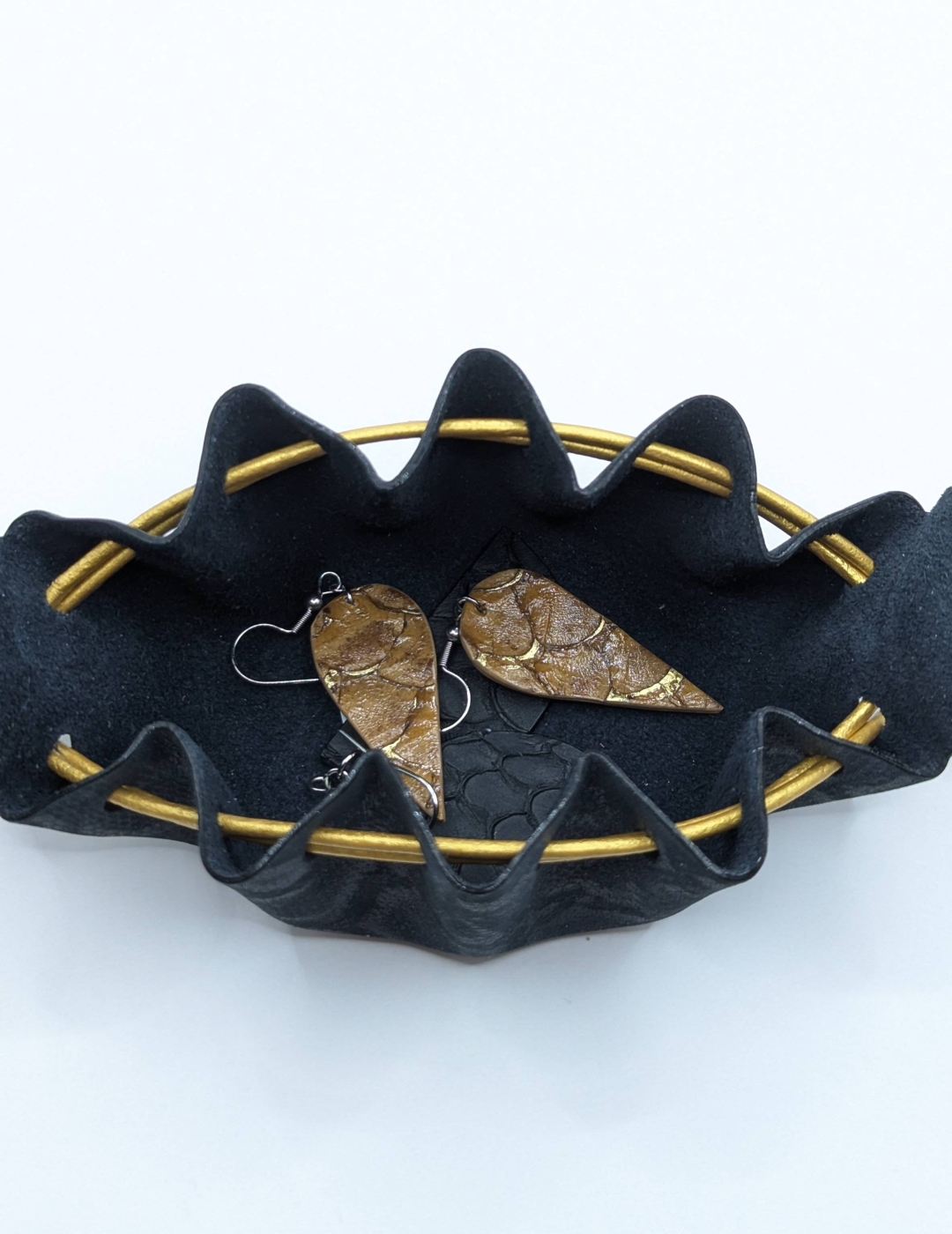 Petite bourse Noir Motif léopard