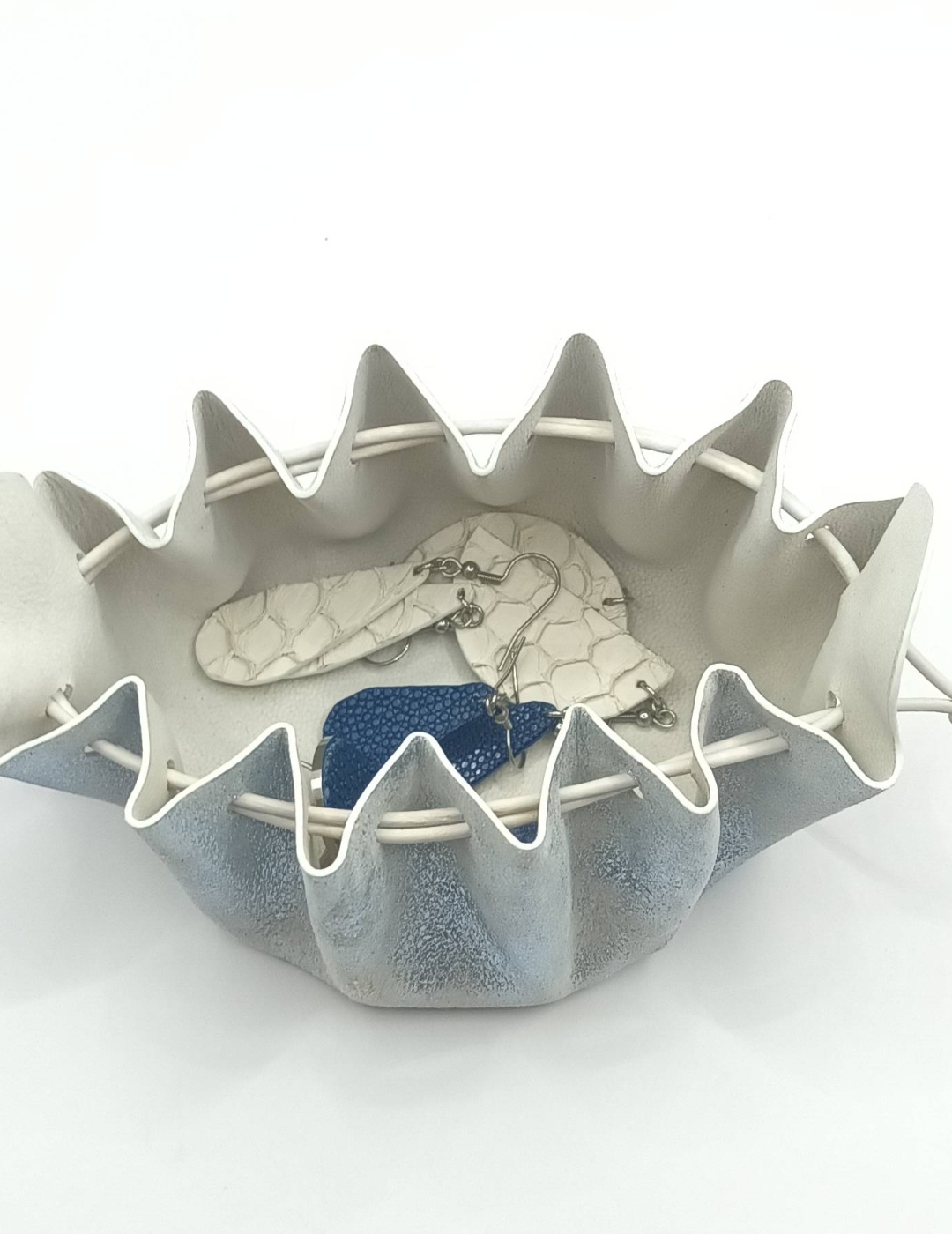 Grande bourse Bleuté argenté métallisé