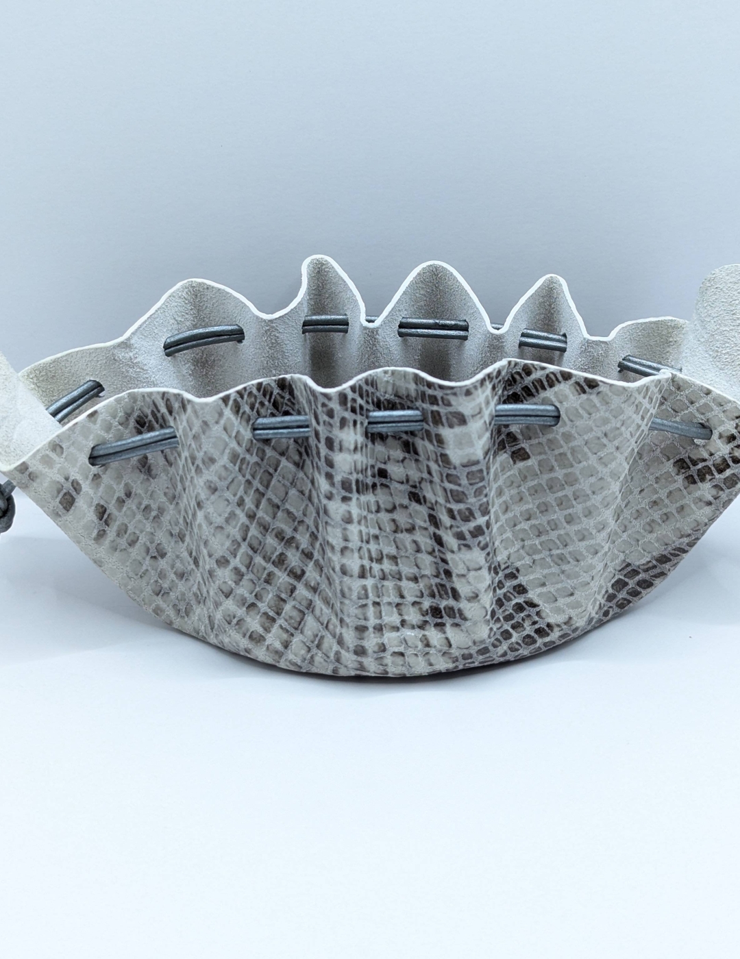 Grande bourse Gris clair Effet serpent