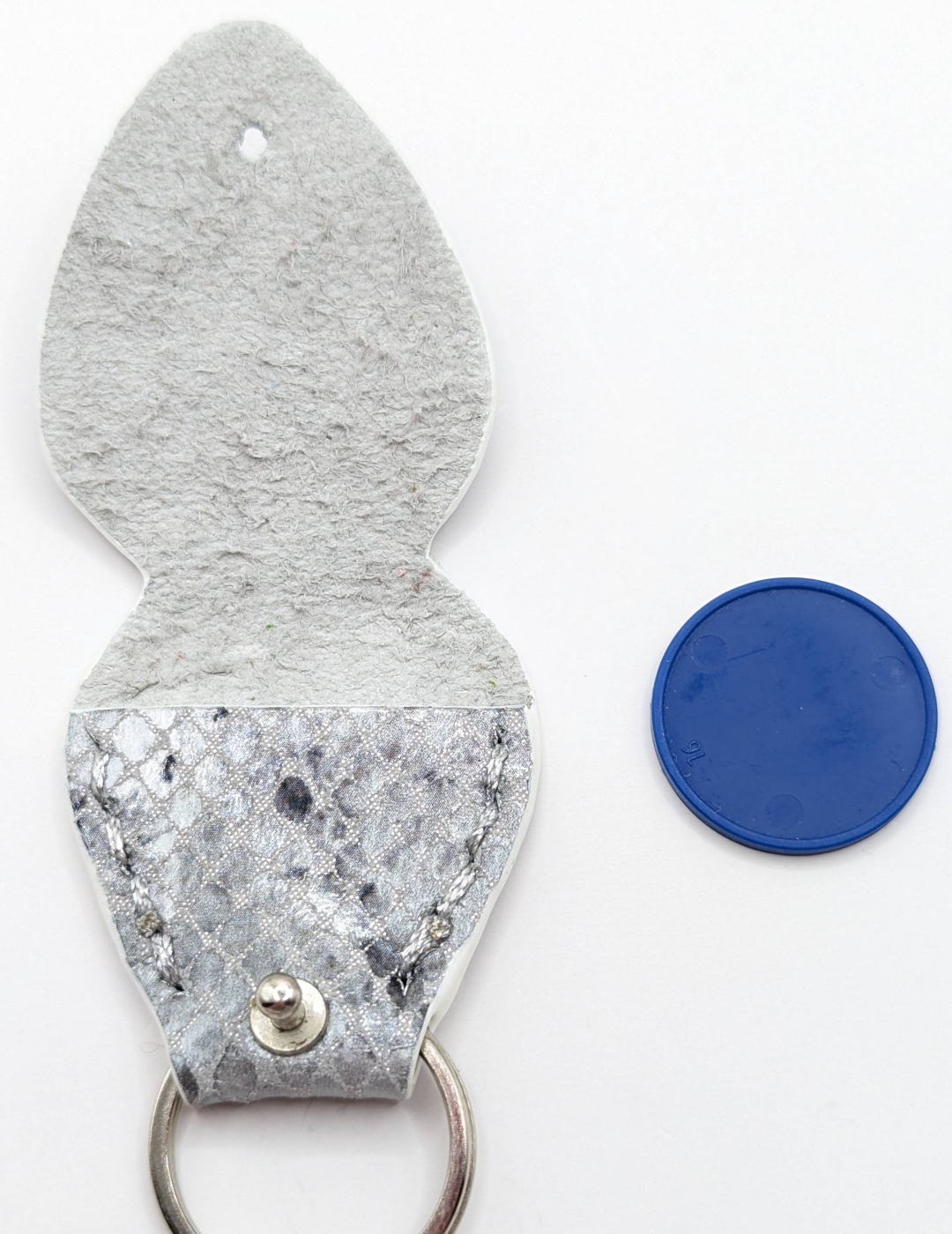 Étui à médiator Argent imitation serpent