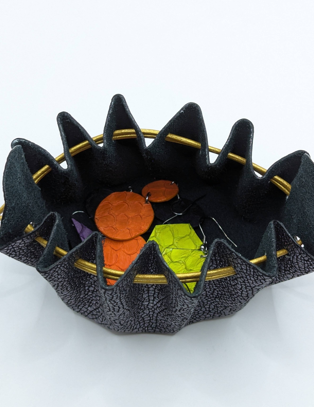 Grande bourse Noir Effet mosaïque