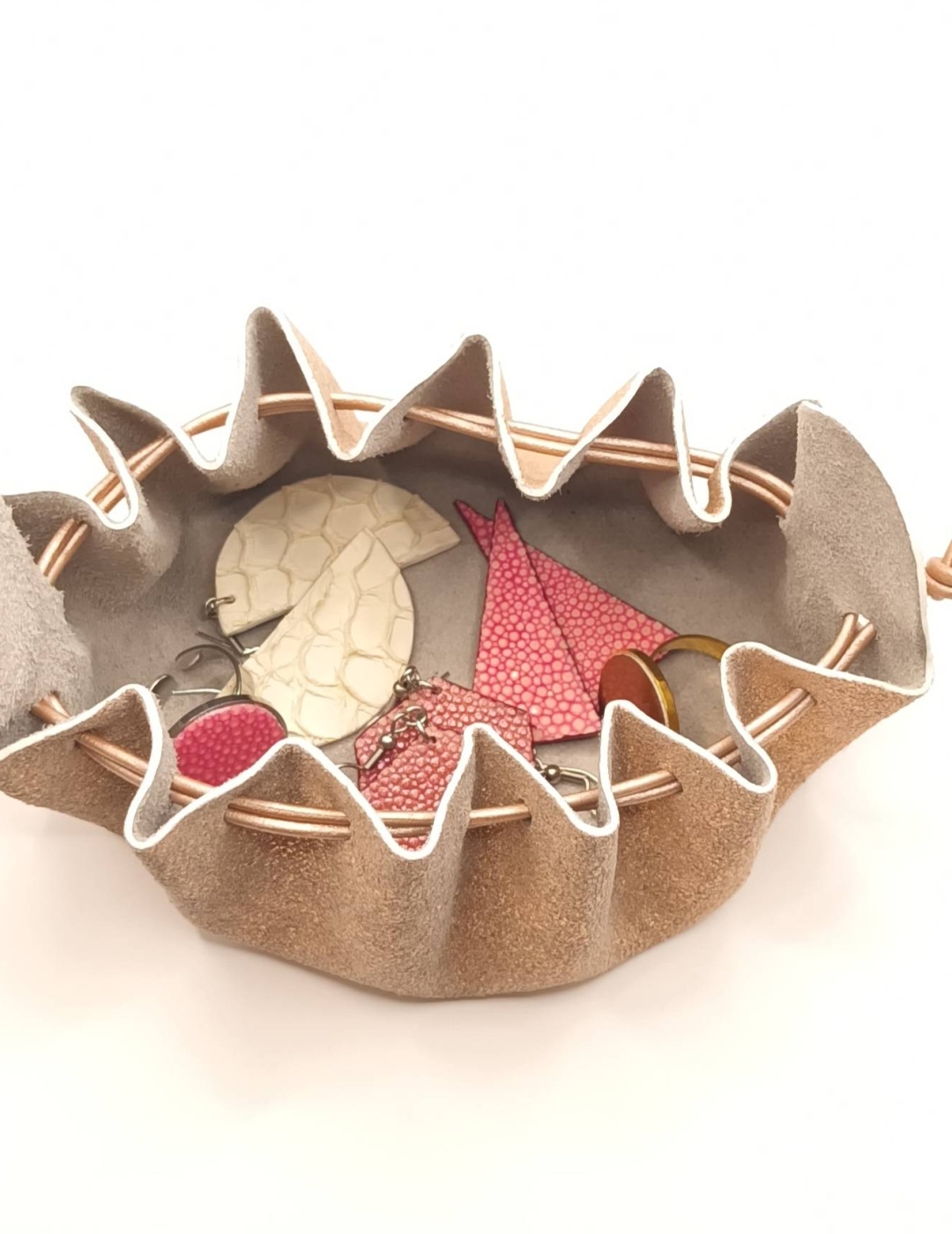 Grande bourse Champagne rosé Pailleté