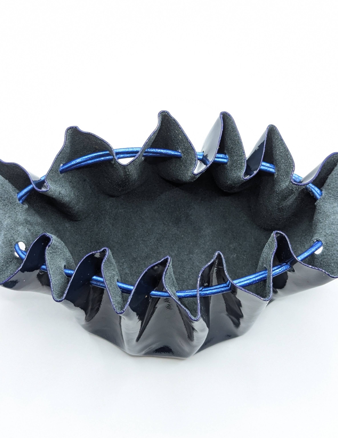 Grande bourse Bleu foncé Vernis