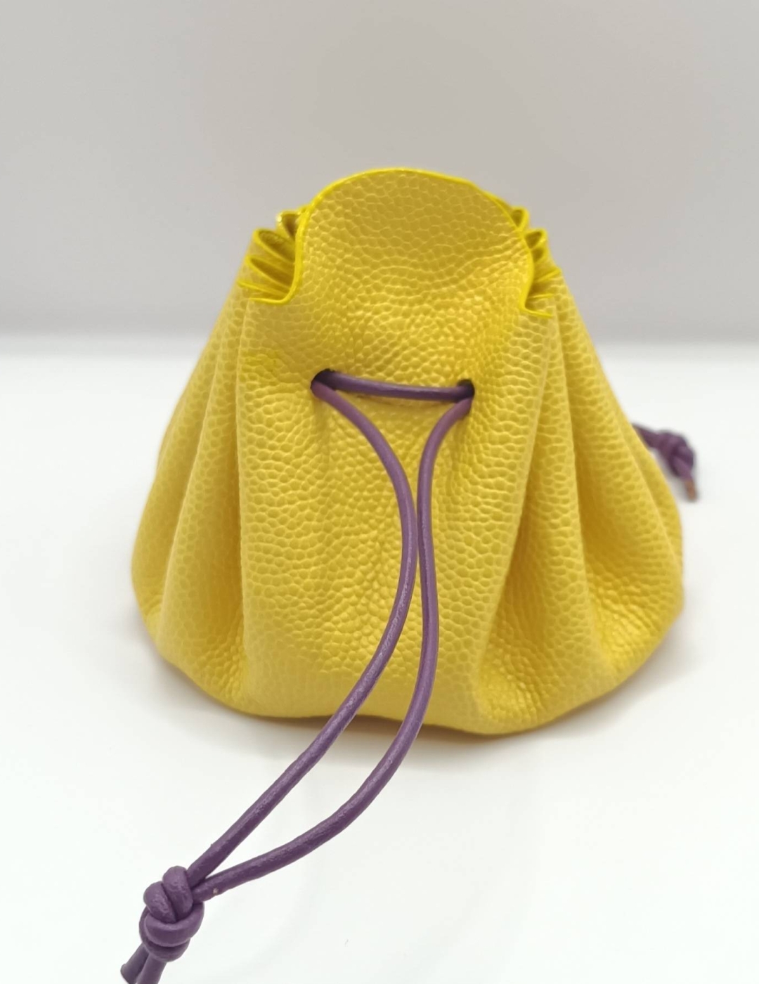 Grande bourse Jaune Grainé