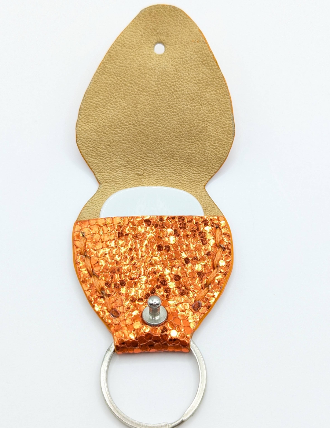 Étui à médiator Orange pailleté