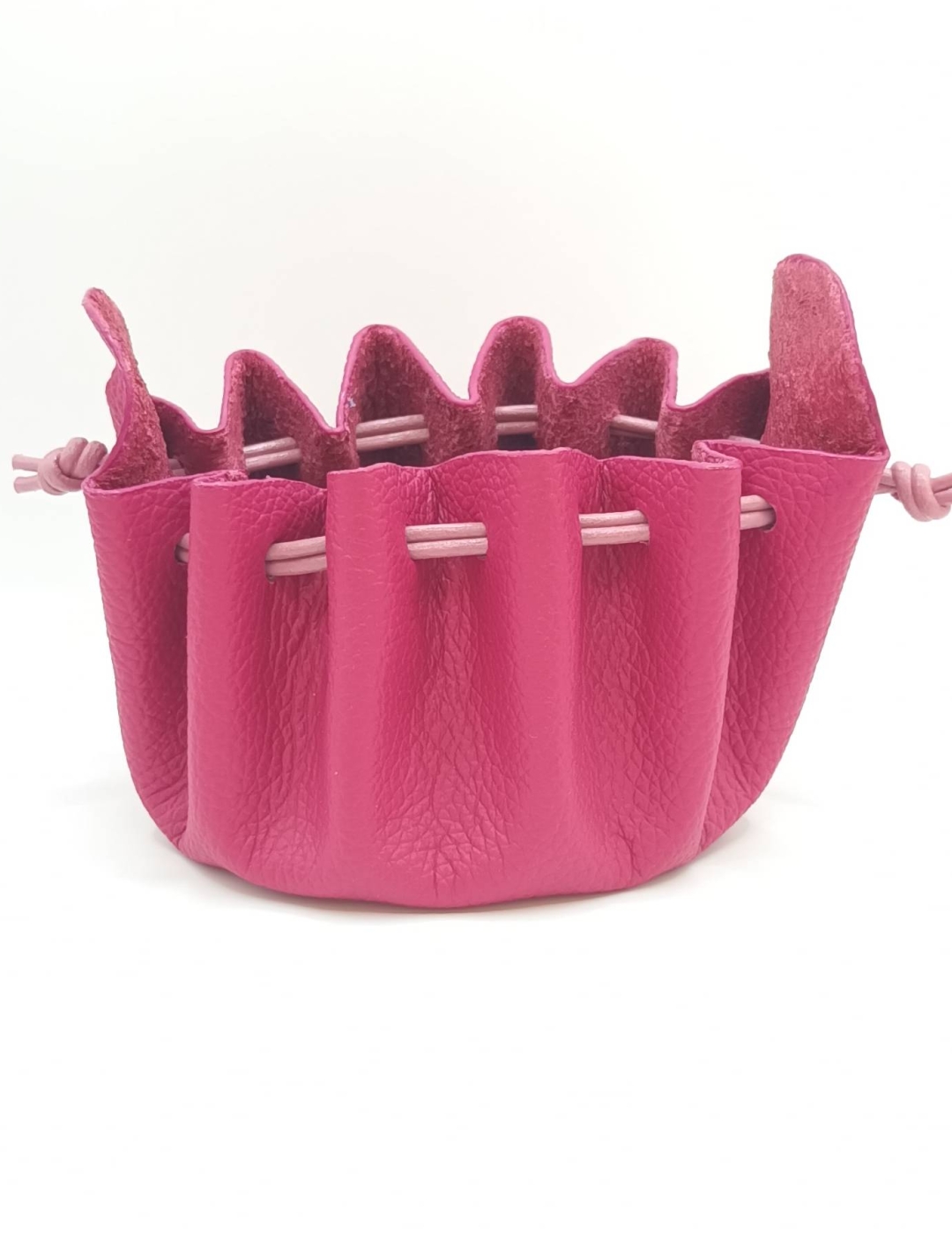 Grande bourse Rose foncé Grainé