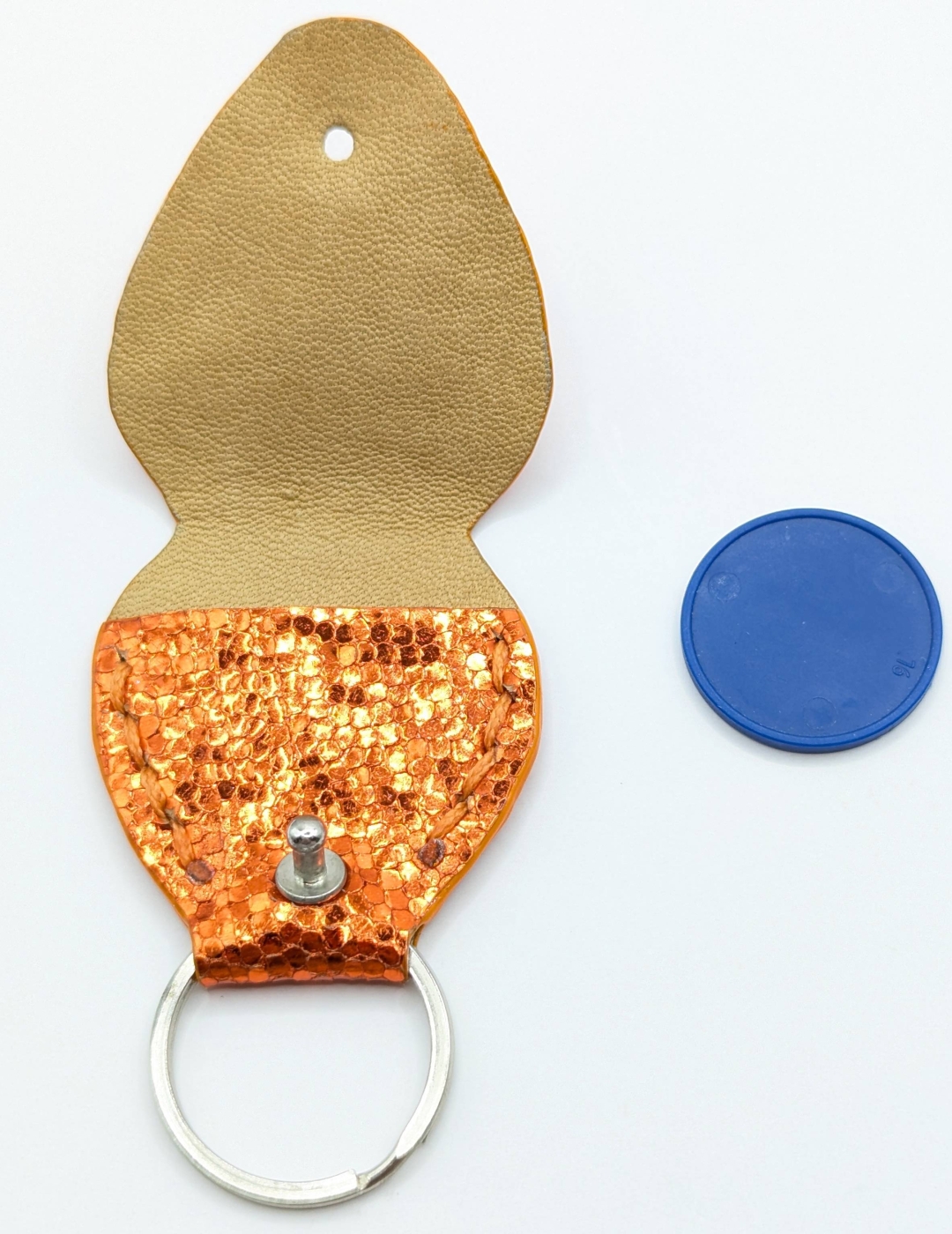 Étui à médiator Orange pailleté