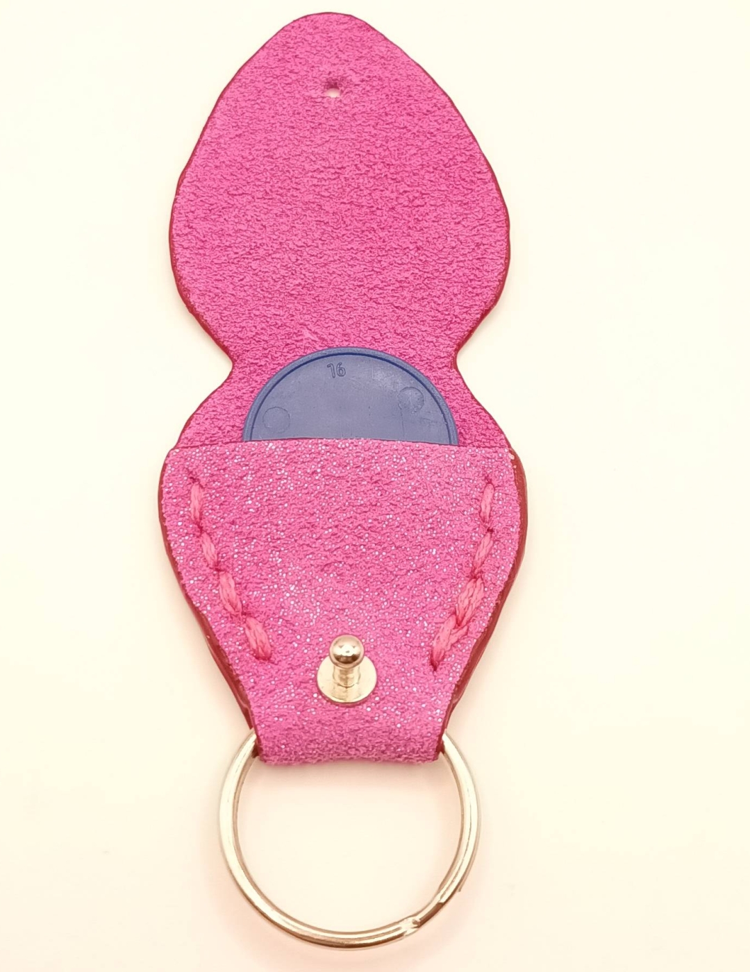 Étui à médiator Rose pailleté