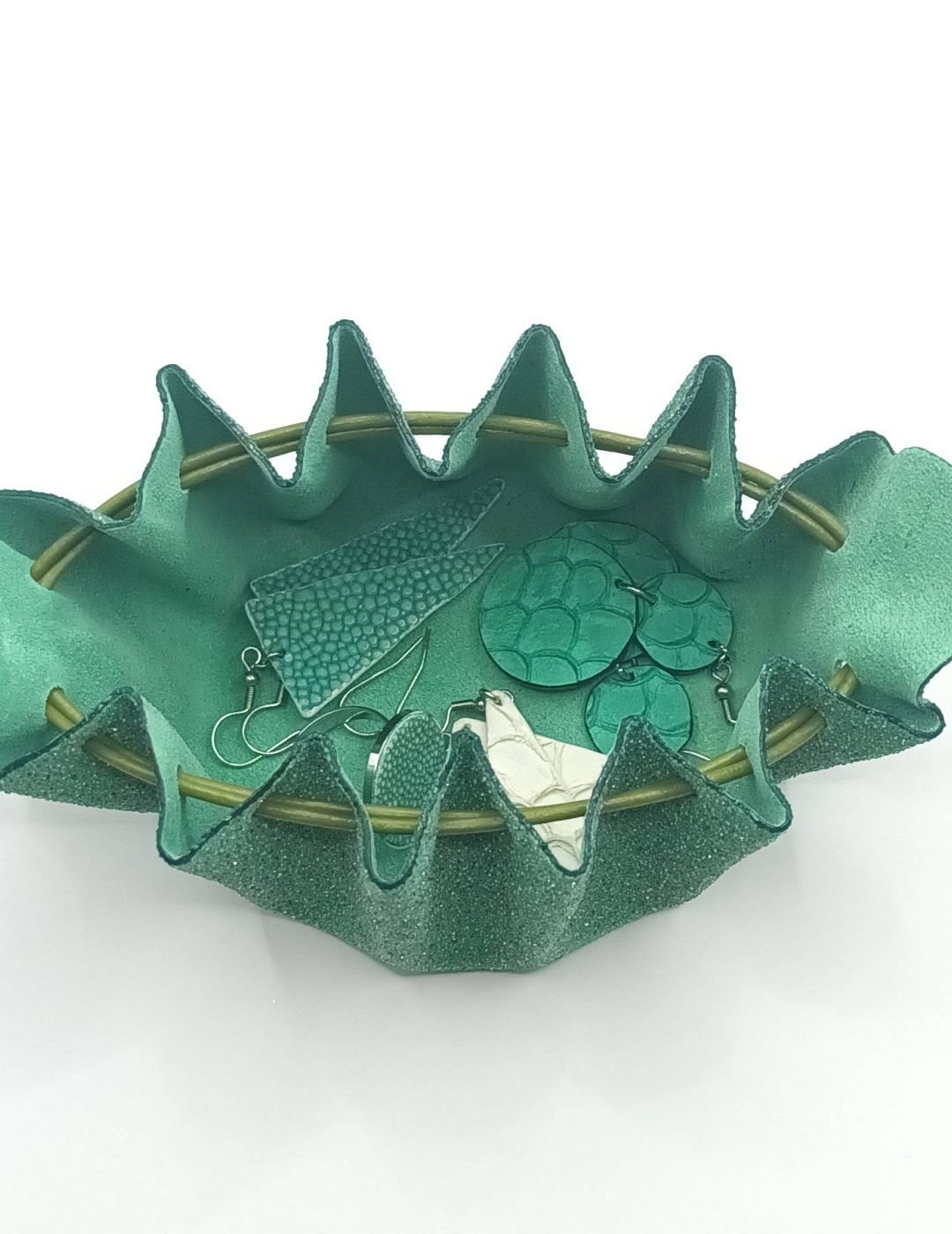 Grande bourse Vert Perlé