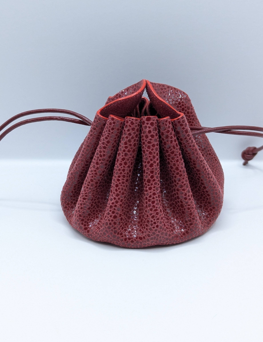 Grande bourse Rouge bordeaux Imitation galuchat