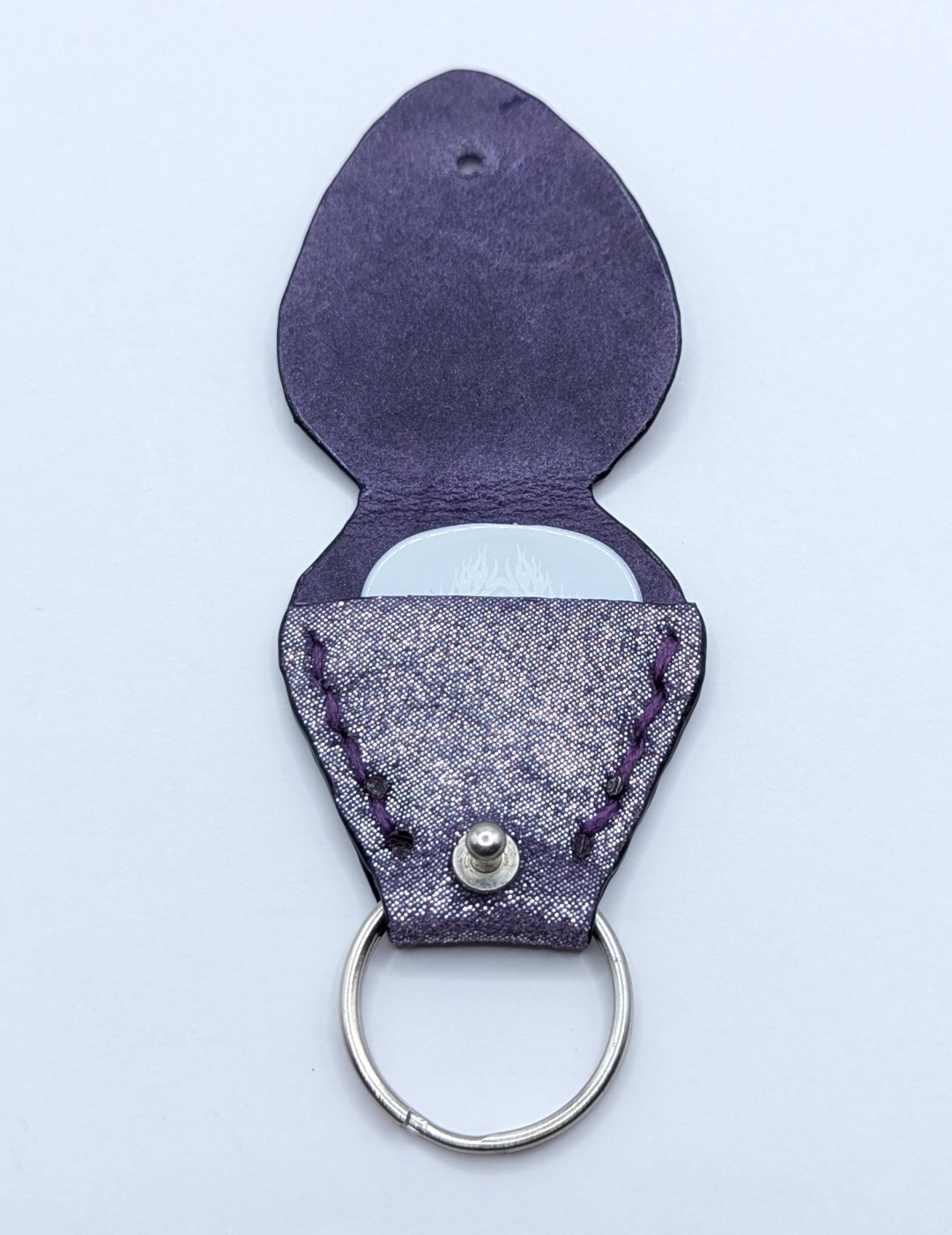 Étui à médiator Violet pailleté