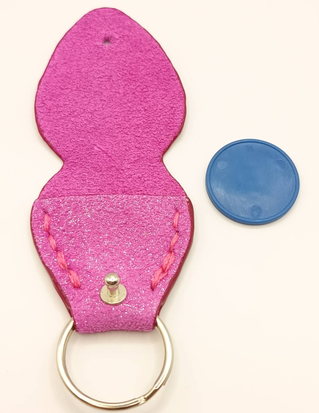 Étui à médiator Rose pailleté