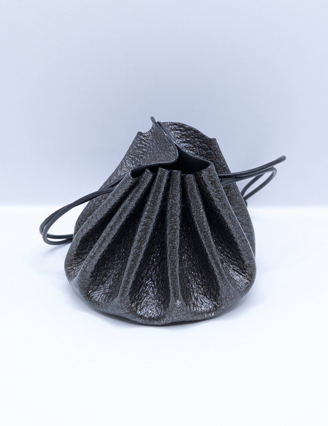 Grande bourse Noir Grainé vernis