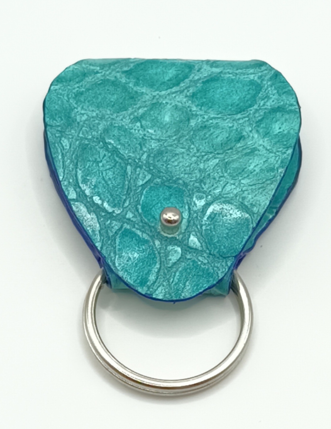 Étui à médiator Turquoise imitation crocodile