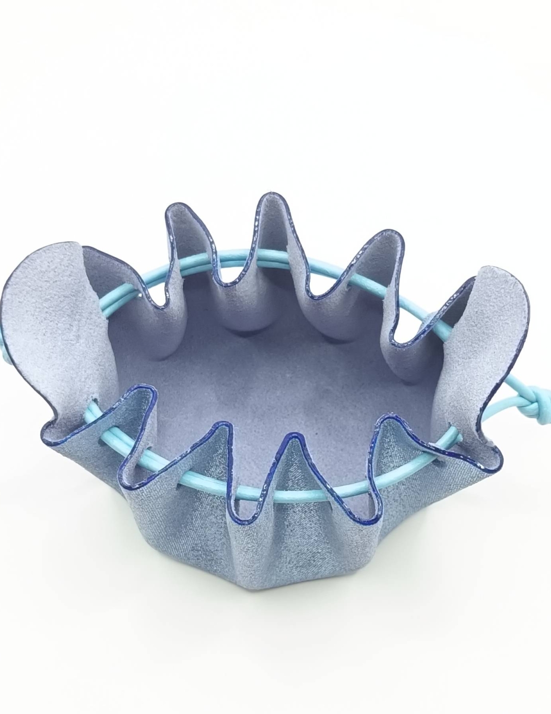 Petite bourse Bleu glacé Irisé