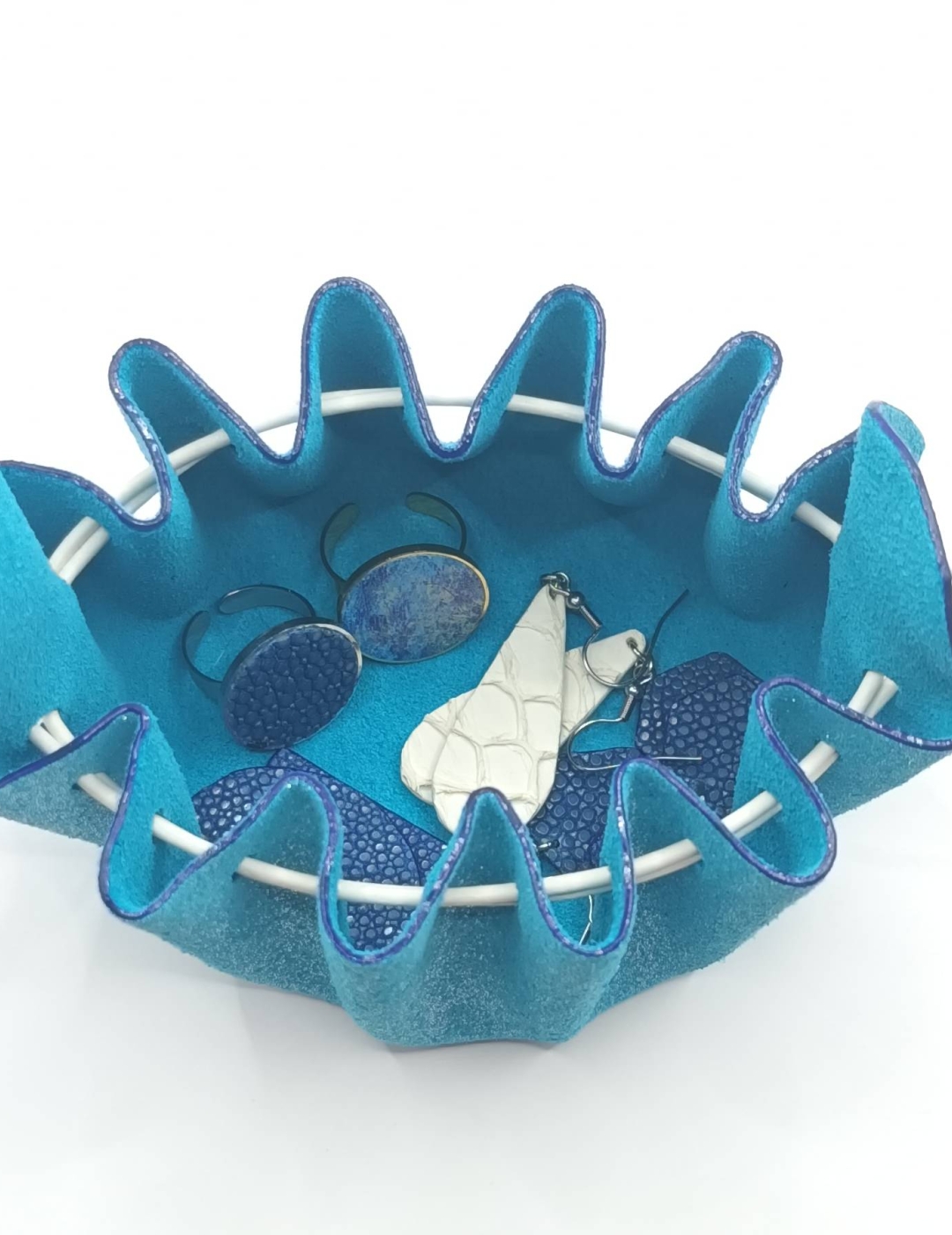 Grande bourse Bleu Pailleté