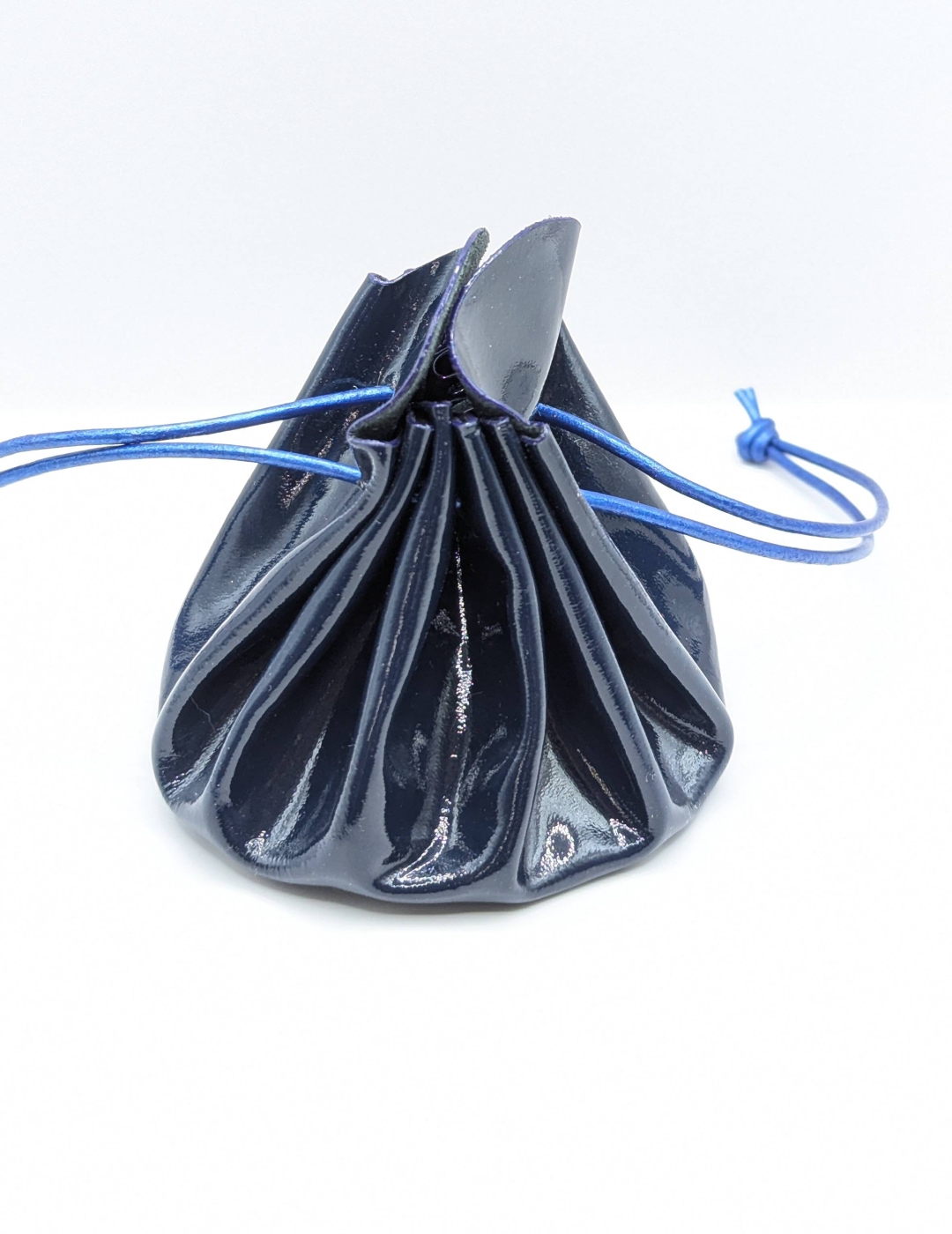 Grande bourse Bleu foncé Vernis