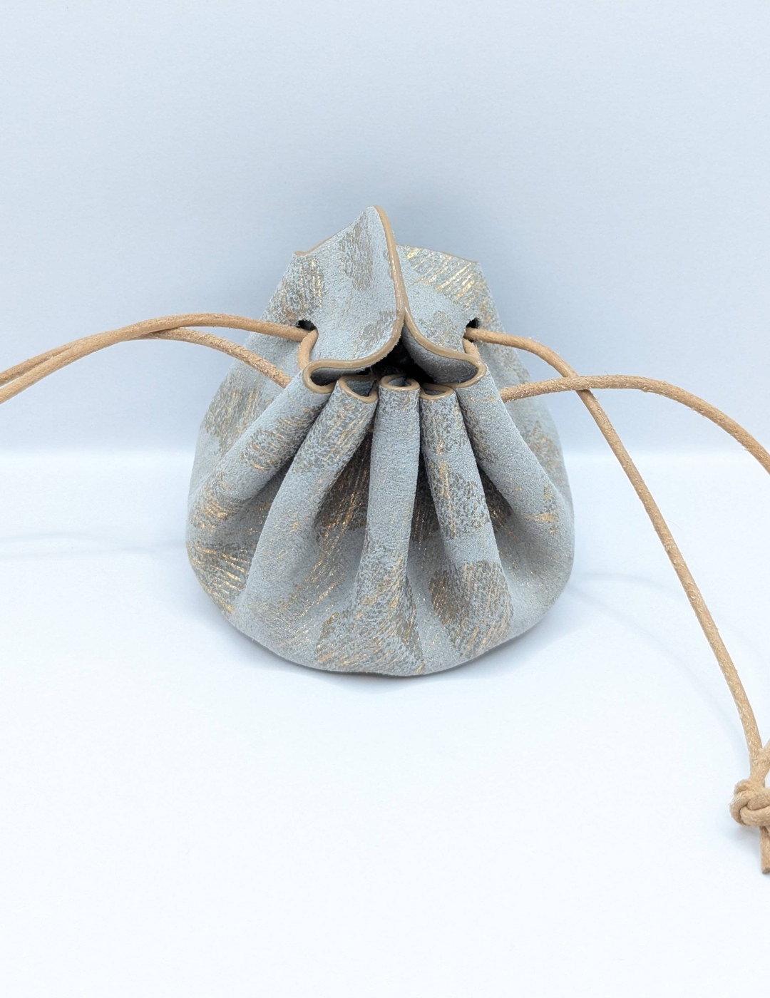 Petite bourse Beige Motif léopard doré