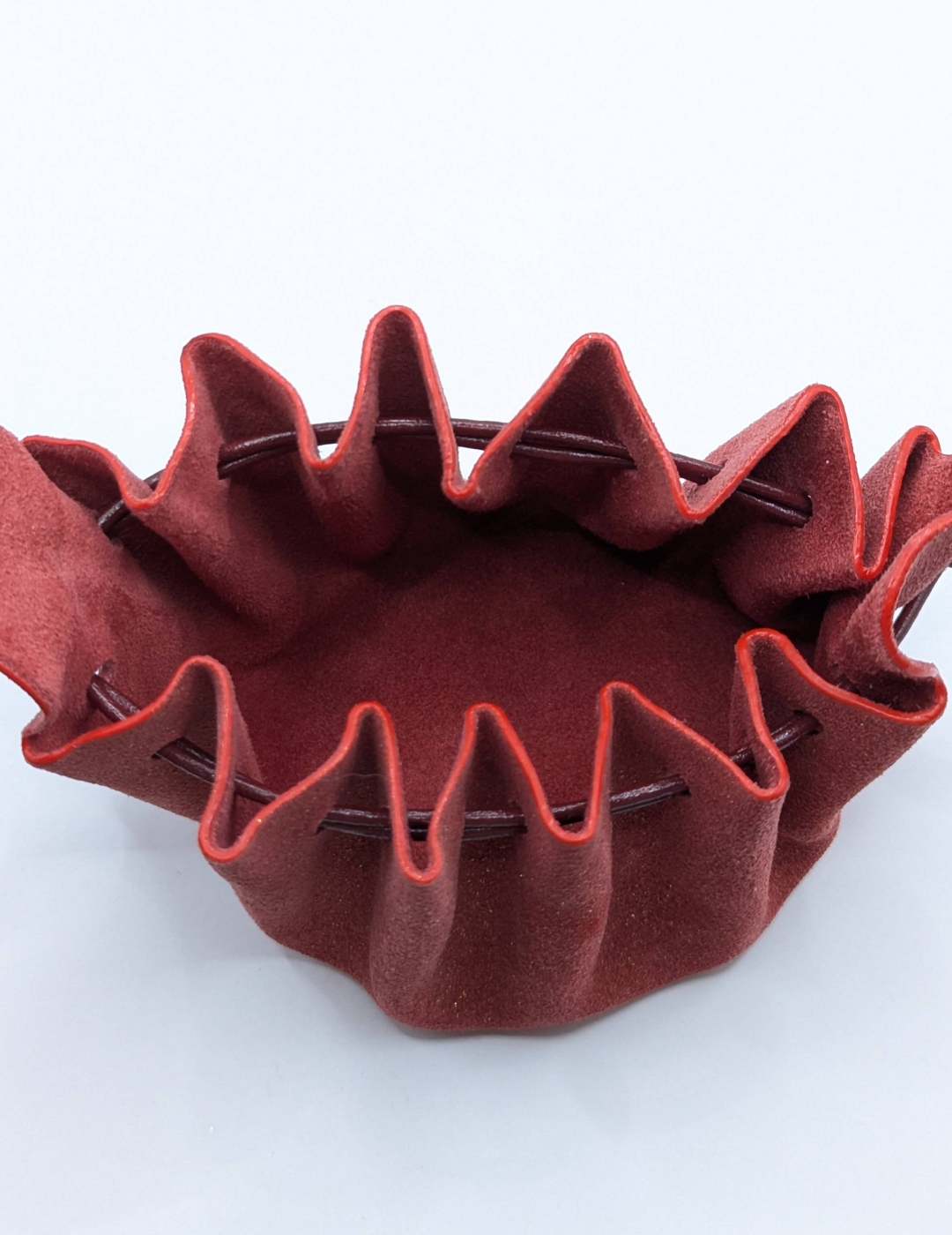 Grande bourse Rouge brut Pailleté doré