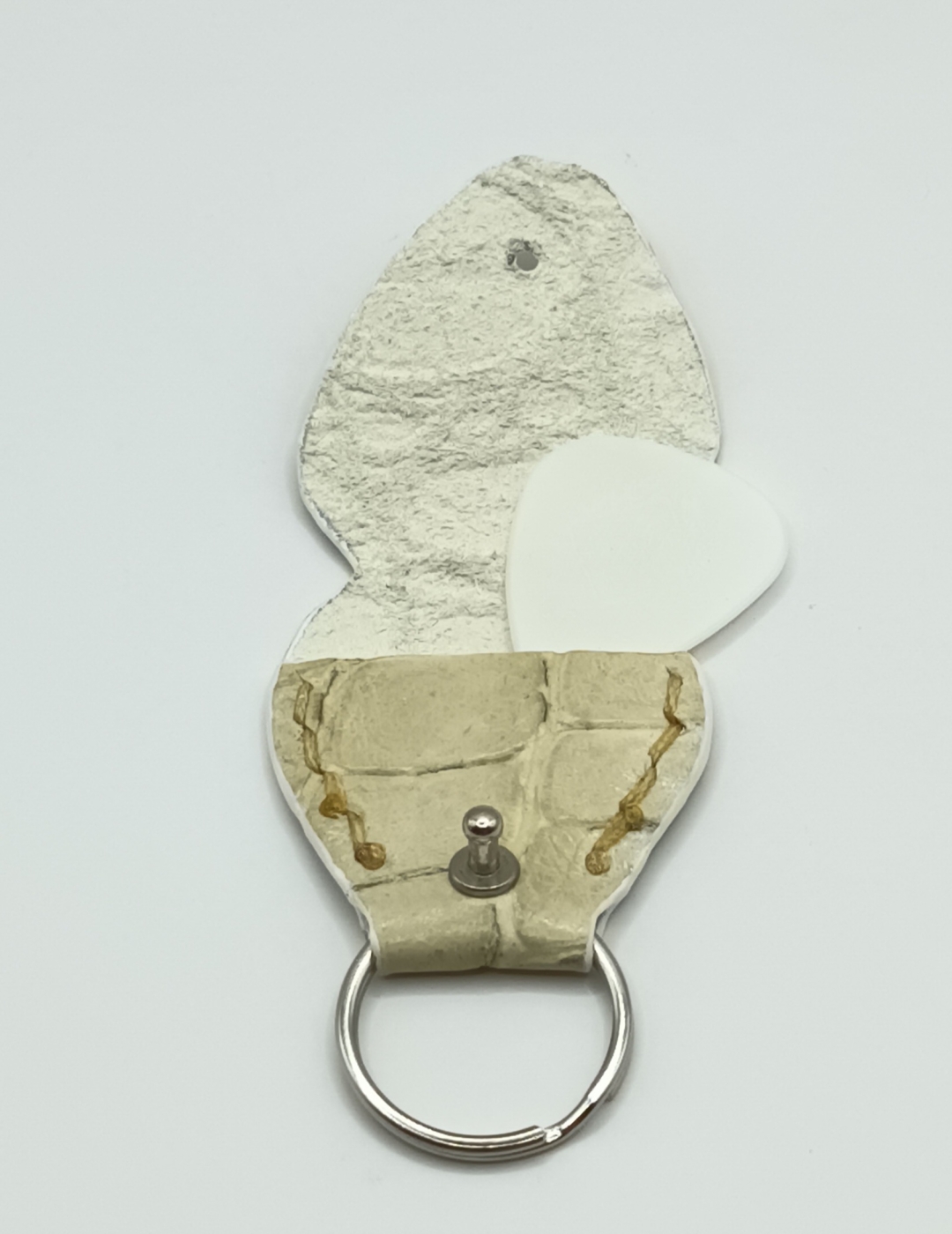 Étui à médiator Beige imitation crocodile