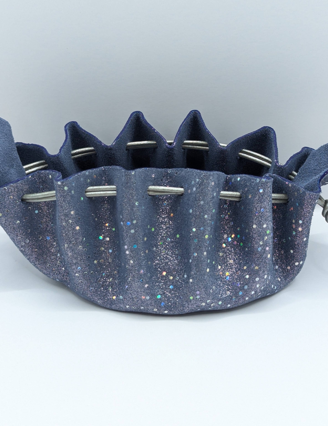 Grande bourse Bleu gris Pailleté