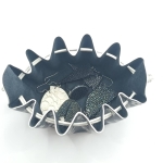 Grande bourse Noir Motif petites fleurs