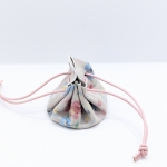 Petite bourse Beige rosé fleuri