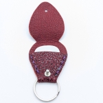 Étui à médiator Bordeaux imitation léopard