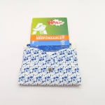 Porte-cartes Blanc à fleurs bleues