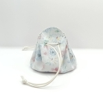 Grande bourse Blanc fleuri Touché velours