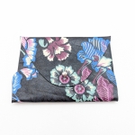 Porte-cartes Noir à grosses fleurs