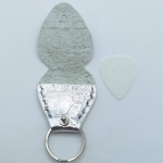 Étui à médiator Argent imitation crocodile