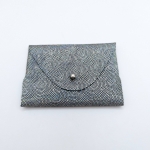 Porte-cartes Vert foncé pailleté argent