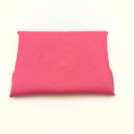 Porte-cartes framboise grainé