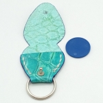 Étui à médiator Turquoise imitation crocodile